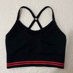 LNDR double lined black sports bra
